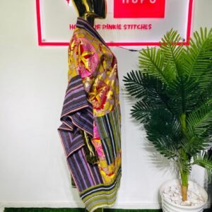 Notched Neckline Gown